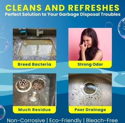 LEMON BUBBLE BLAST CLEANING TABLETS - DEEP CLEAN & FRESH SCENT (24 PIECES)