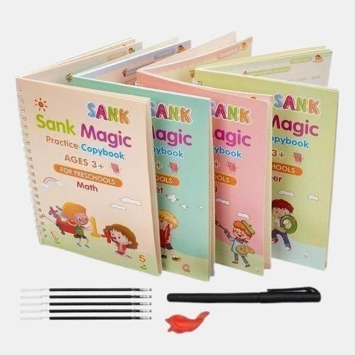 REUSABLE MAGIC WRITING PRACTICE BOOK SET FOR KIDS