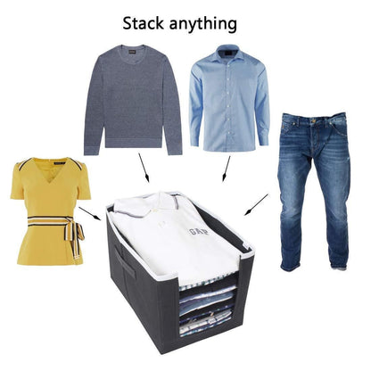 FOLDABLE CLOSET ORGANIZER STACKER